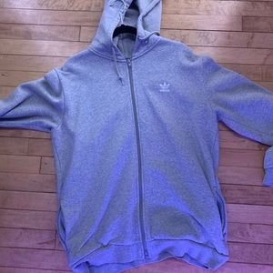 Adidas gray zip up very well kept